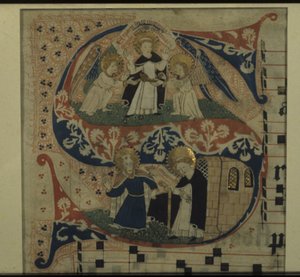 Lettre illuminée S d