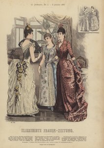 Illustration pour Illustrirte Frauen-Zeitung - German School