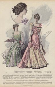 Illustration pour Illustrirte Frauen-Zeitung - German School