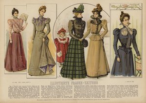 Illustration pour Illustrirte Frauen-Zeitung - German School