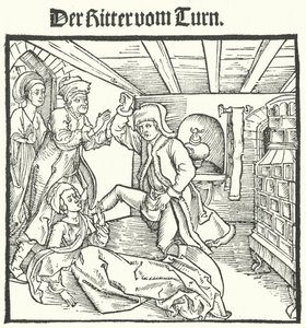 Illustration du Livre du Chevalier de la Tour Landry par Geoffroy IV de la Tour Landry - German School