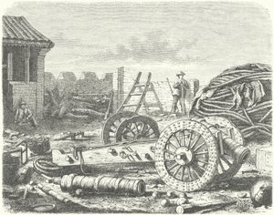 Dans les forts de Taku, Chine - German School