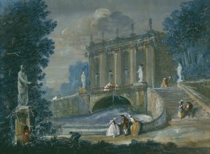 Dans les jardins du Palais Sanssouci, Potsdam, Prusse - German School