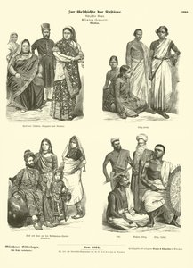 Costumes indiens, fin XIXe siècle - German School