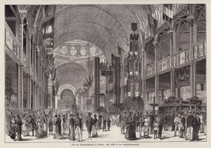 Intérieur du Garden Palace, Exposition internationale de Sydney, Nouvelle-Galles du Sud, Australie - German School