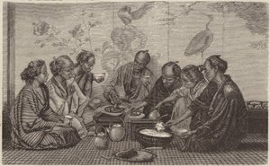 Repas japonais (gravure)