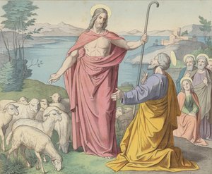 Jésus apparaît à Pierre, son vicaire sur Terre