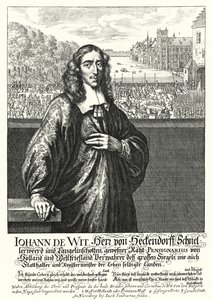 Johan de Witt, homme politique néerlandais (gravure) - German School