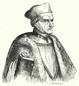 Johann Geiler von Kaisersberg, prêtre et théologien suisse (gravure) - German School