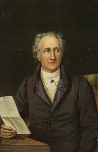 Johann Wolfgang von Goethe (1749-1832), poète, romancier et dramaturge allemand (chromolitho)