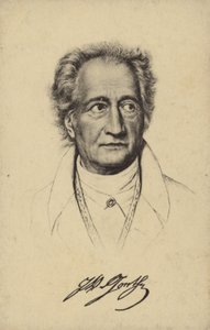 Johann Wolfgang von Goethe (1749-1832), poète, romancier et dramaturge allemand (lithographie)