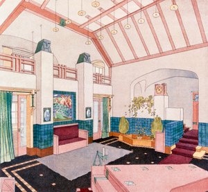 Salon de style Jugendstil ou début moderniste - German School