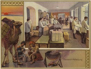Publicité des frères K et S Popov (lithographie couleur) - German School