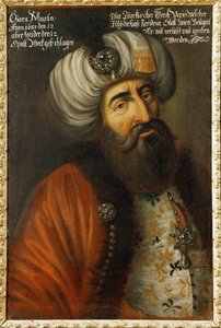 Kara Mustapha Pacha Grand Vizir turc, Amiral de la flotte turque, membre du conseil des Sultans ... (huile sur toile) - German School