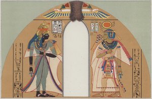 Le roi Amenhotep I et sa femme - German School