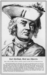 Kurt Christoph, Graf von Schwerin (gravure) - German School