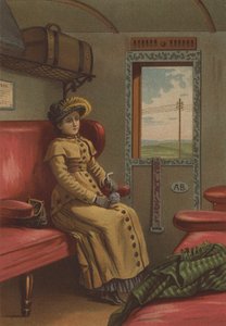 Dame dans le train