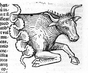 Le Taureau - dans Traité de Johannes Angeli De Magnisconnectionibue annorum revolutionibus ac eorum perfectionibus. Augsbourg, Erhard Ratdolt - German School