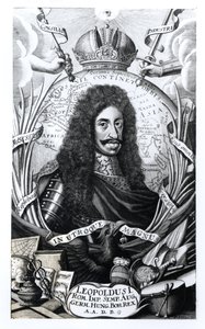 Léopold I (1640-1705), roi de Hongrie et empereur du Saint-Empire romain, gravé par Philipp Kilian - German School