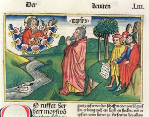 Lévitique 1:1-7 La Loi des Offrandes, de la Bible de Nuremberg (Biblia Sacra Germanaica) - German School