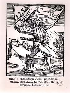 Liberté, illustration de la révolte des paysans, 1522 - German School