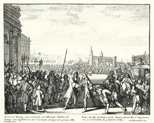 Louis XIV de France accueillant Jacques II d