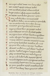 Manuscrit écrit par Hrotswitha de Gandersheim décrivant l