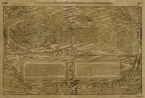 Carte de Venise, par Sebastian Munster publiée à Bâle, vers 1560