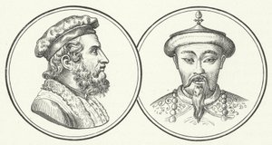 Marco Polo et Kubilai Khan - German School