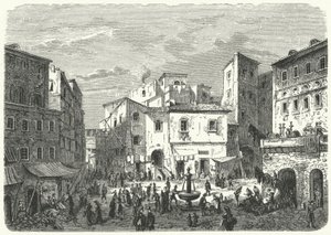 Marché dans le ghetto romain - German School