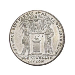 Médaille commémorative de Wellington et Blücher à Waterloo - German School