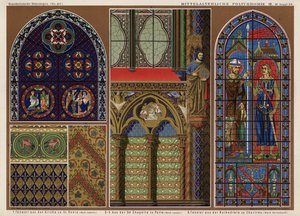 Vitraux médiévaux français : Église de Saint-Denis, Paris ; Sainte-Chapelle, Paris ; Cathédrale de Chartres