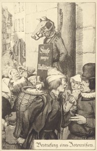 Punition médiévale pour obscénité - German School