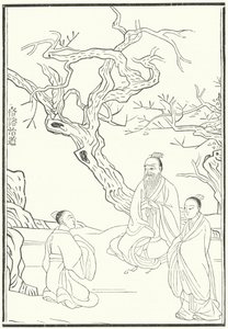 Mencius, ancien philosophe confucéen chinois (gravure) - German School