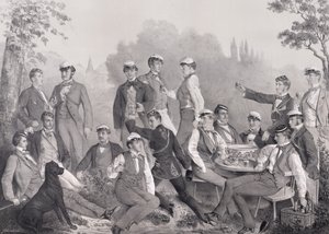 Mensuren ou membres étudiants de la société de duel en sortie - German School