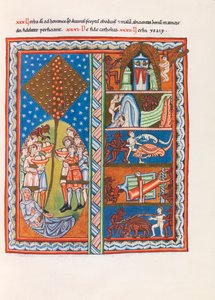 Miniature du Liber Scivias par Hildegarde de Bingen, vers 1175 (fac-similé) - German School