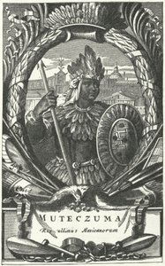 Moctezuma II, empereur aztèque (gravure)