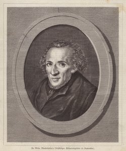 Moses Mendelssohn, philosophe juif allemand (gravure) - German School