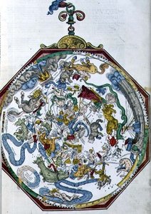 Les positions des constellations dans le ciel nord, illustration de 