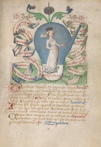 Ms Sloane 2560, f.14 des Traités Alchimiques, fin du 15ème siècle - German School