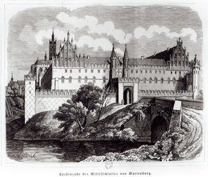Façade nord du château de Marienburg - German School