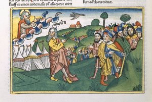 Nombres 1:1-20 Préparation pour le voyage depuis le mont Sinaï, de la Bible de Nuremberg (Biblia Sacra Germanaica) - German School