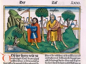 Nombres 2 Les affectations du camp des Israélites, de la Bible de Nuremberg (Biblia Sacra Germanaica)