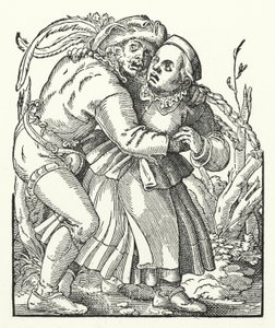 Paysans dansant (gravure) - German School