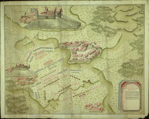 Plan de la bataille de Mollwitz le 10 avril 1741 - German School