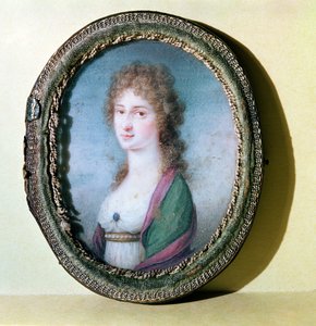 Portrait miniature de la comtesse Marie Erdody - German School