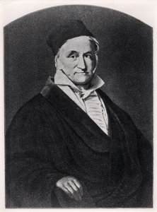 Portrait de Carl Friedrich Gauss (1777-1855) extrait du Handbuch der Vermessungskunde publié par Metzler à Stuttgart, 1895 - German School