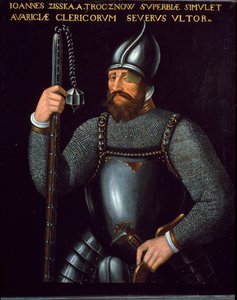 Portrait de Jan Zizka, chef de guerre des Hussites, XVIe siècle - German School