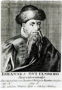 Portrait de Johannes Gutenberg - German School