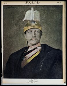 Portrait de Kaiser Wilhelm II (1859-1941) de Jugend, 1905 - German School